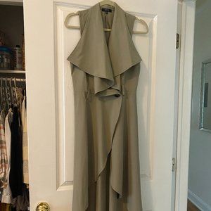 Privy Green High-Low Midi Wrap Dress size small